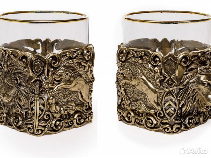 Бокал для виски «Лев» в подарочной коробке