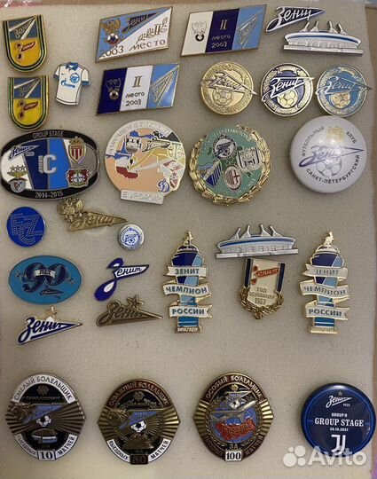Значки ломо стекло и значки Зенит и др. футбол