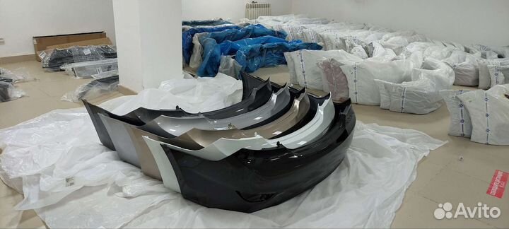 Бампер задний hyundai solaris 10-14 крашеный