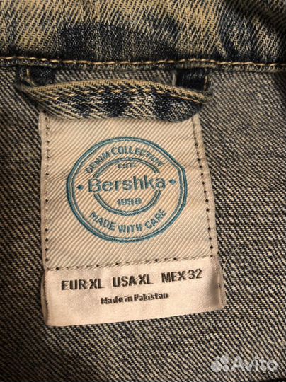 Джинсовая куртка женская bershka