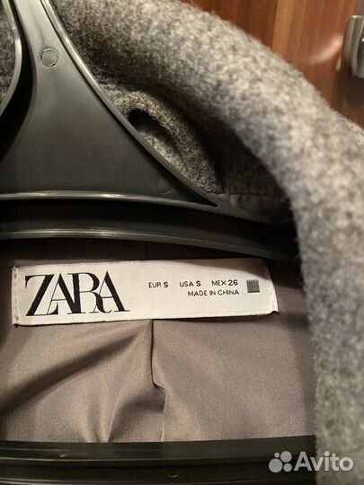 Классическое серое пальто zara