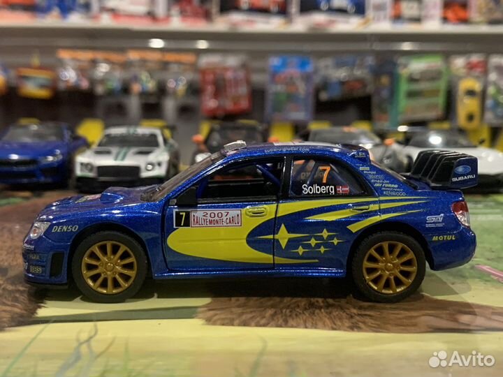 Железная моделька subaru wrx sti 1:43