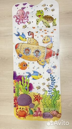 Детский нескользящий коврик для ванной