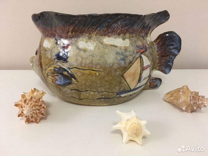 Керамическая ваза-шкатулка Рыбка