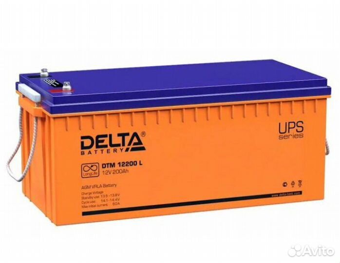 Аккумулятор Agm Delta 12-200Ан