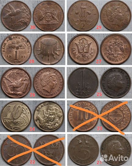 Иностранные монеты альбом 27