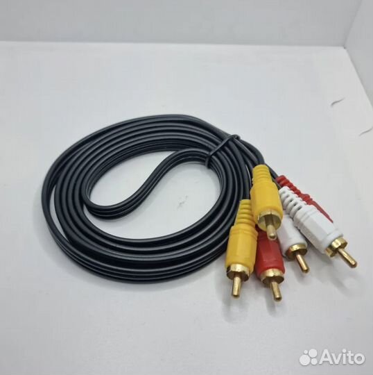 Кабель аудио-видео 3RCA-3RCA штекер-штекер, 1,5м