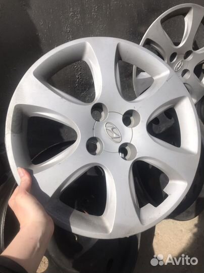 Диски r15 4x100 с колпаками