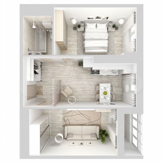 2-к. квартира, 52,5 м², 13/15 эт.