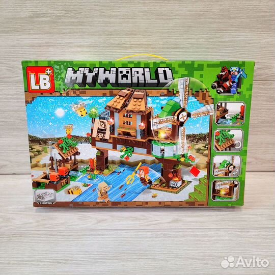 Набор лего Майнкрафт Мельница со светом 402шт