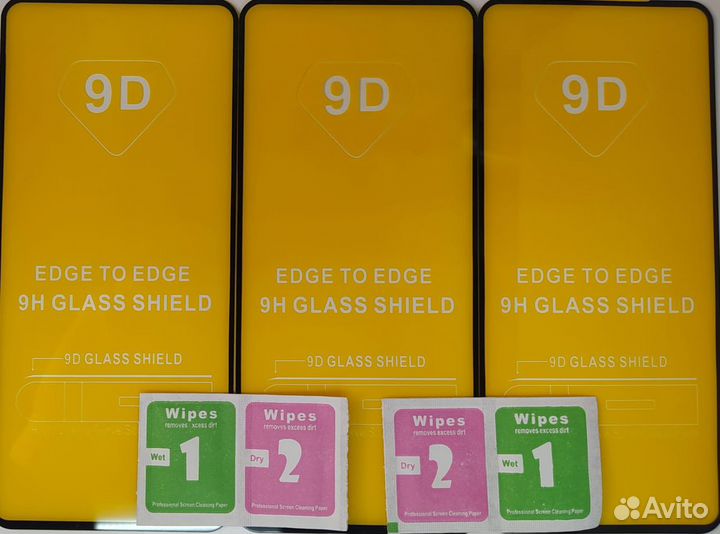 Защитное стекло Xiaomi note 10 note 10S черное