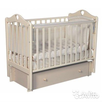 Кроватка Антел Каролина 4/6,маятник. Новая в упак