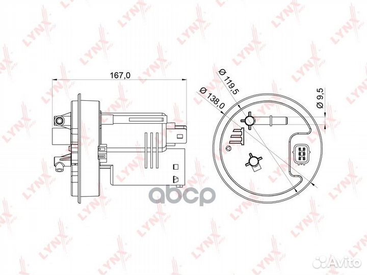 Фильтр топливный LF978M lynxauto