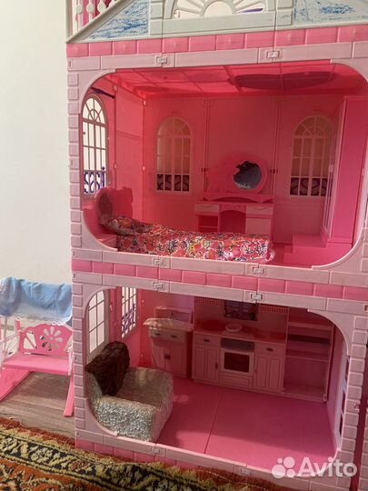 Кукольный домик для барби с мебелью