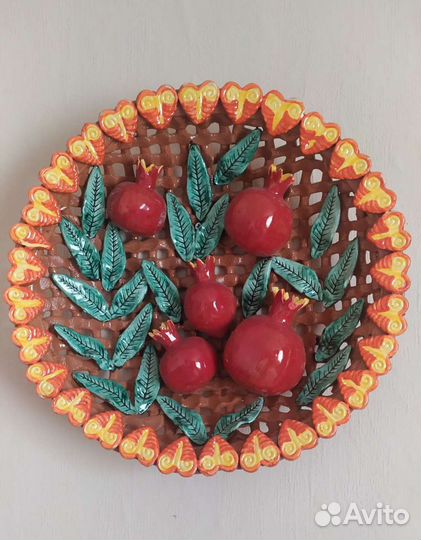 Ляган керамический, декоративный, диаметр 32 см