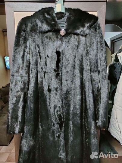 Шуба норковая с капюшоном 46 48