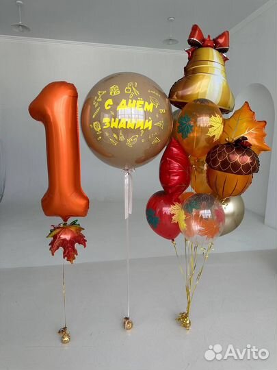 Воздушные и гелиевые шарики на 1 сентября