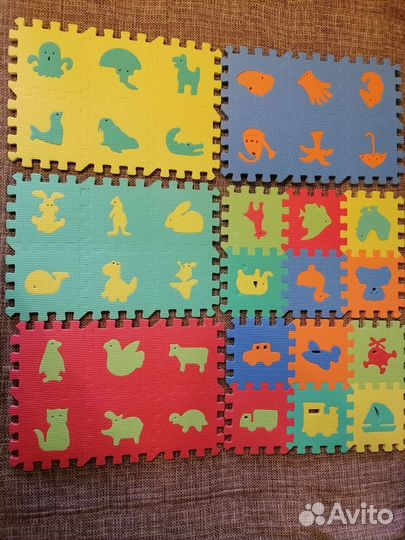 Детские игрушки, Коврик-пазл, кармашки в сад