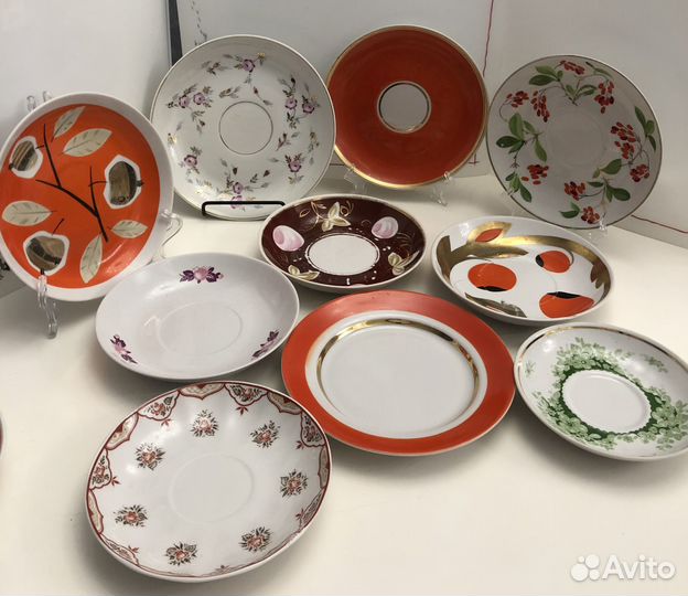 Блюдца Дулево лфз СССР разные