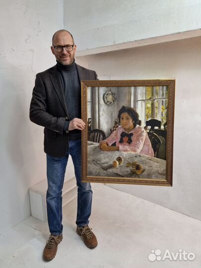 Картина Неизвестная / Девочка с персиками / Купчих