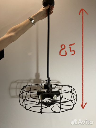 Черная потолочная люстра в стиле лофт