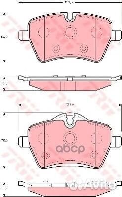 Колодки передние mini (R50, R60) GDB1712 GDB171