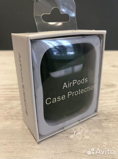 Чехол силиконовый ультратонкий для AirPods оливка
