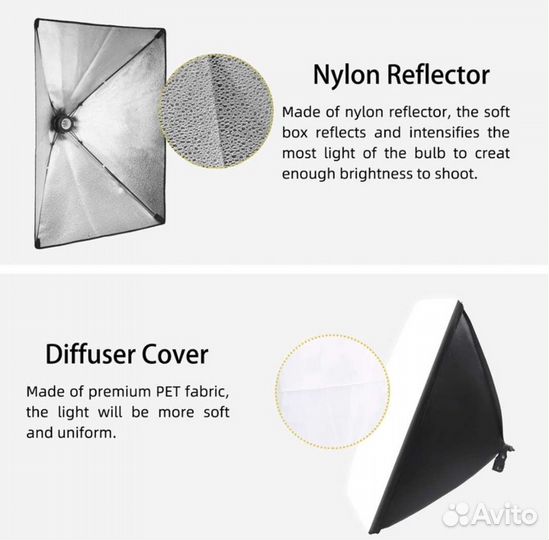 Софтбокс постоянного света под лампу Е27