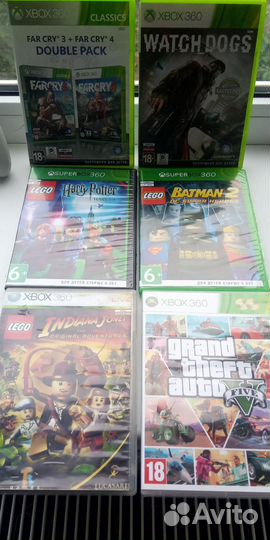 Геймпады и диски на Xbox 360