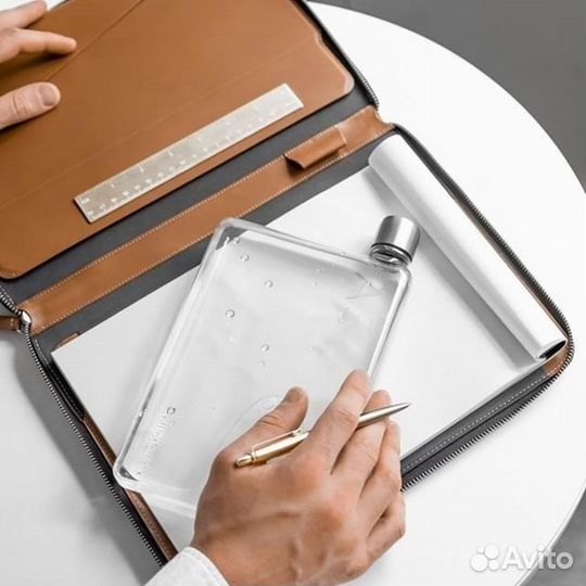 Memobottle плоская бутылка для воды А5 формат