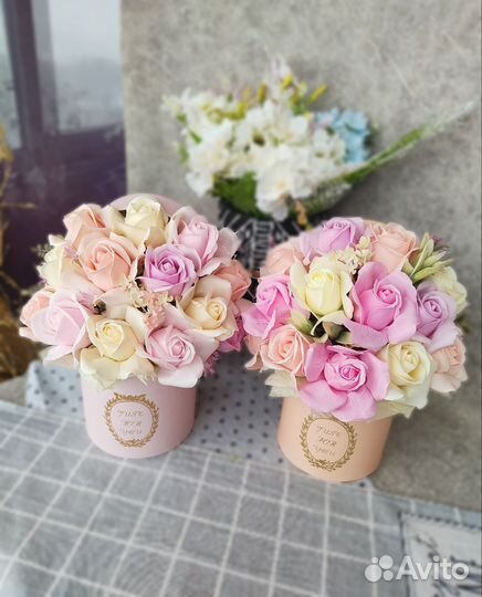 Букет из мыла ручной работы цветы