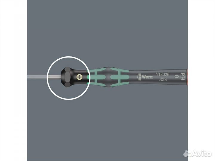 2054 Hex-Plus Kraftform Micro Отвёртка с внешним шестигранником прецизионная, 1.5 x 60 мм Wera WE-11