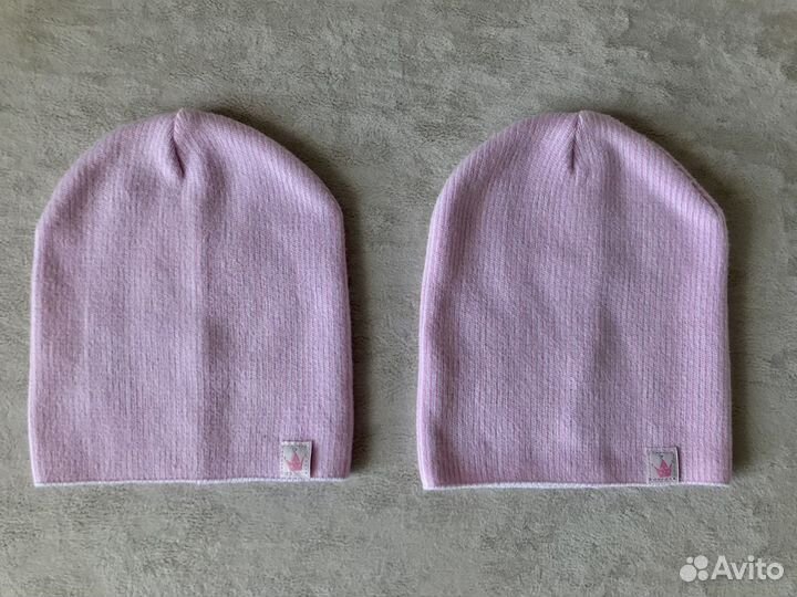 Шапки для девочек двойняшек 44-46 размер