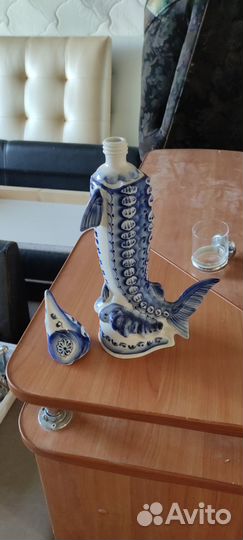 Штоф гжель Осетр