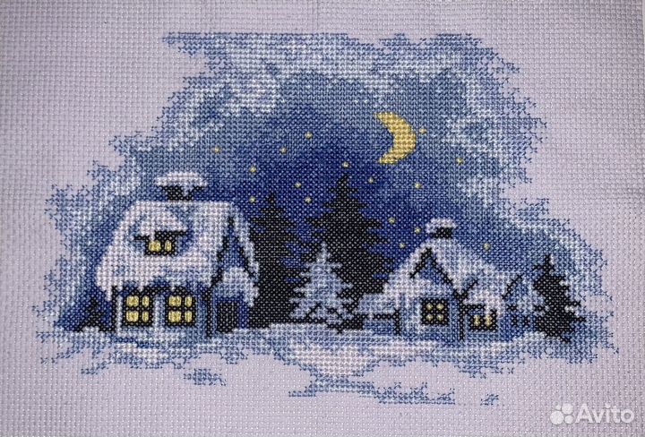 Картина вышитая крестом ручная работа