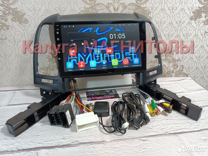 Магнитола Hyundai Santa Fe 2 android новая