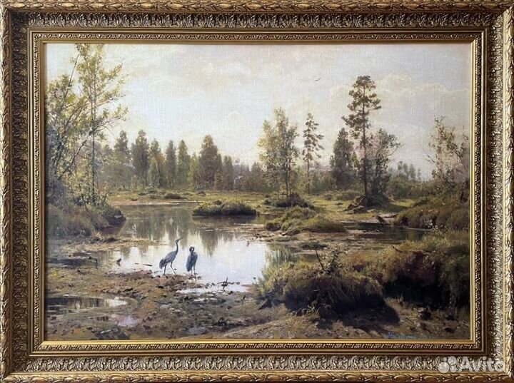 Копия картина масло холст Шишкин пейзаж 70х100 см