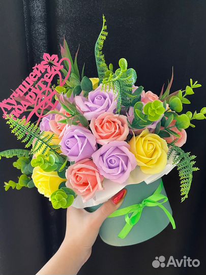 Букет из мыльных цветов
