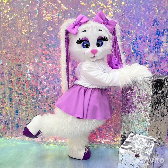 Белый мишка, Зайка Ляля, Поздравление, Аниматор