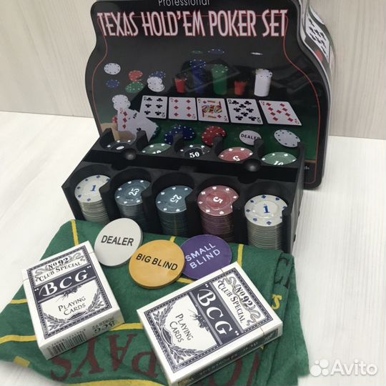 Покер Набор для покера Покерный набор. новый