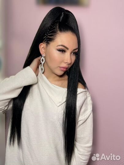 Хвост на резинке, накладной хвост, шиньон хвост