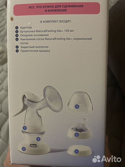 Ручной молокоотсос Chicco Natural Feeling