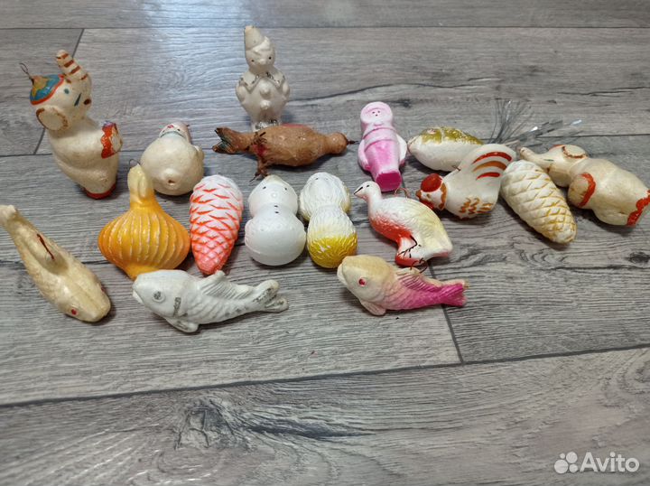 Ёлочные игрушки СССР пенопласт