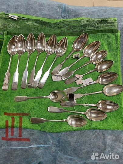 Ложки Вилки серебро 84