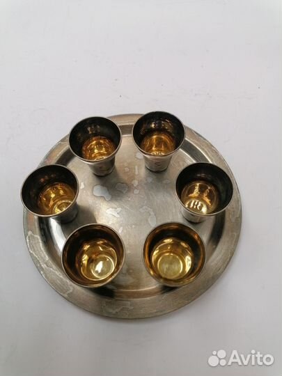 Набор коньячный мельхиор