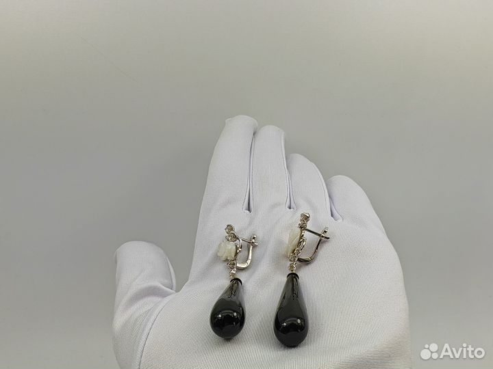 Золотые Серьги 585 пробы с бриллиантами. Рассрочка