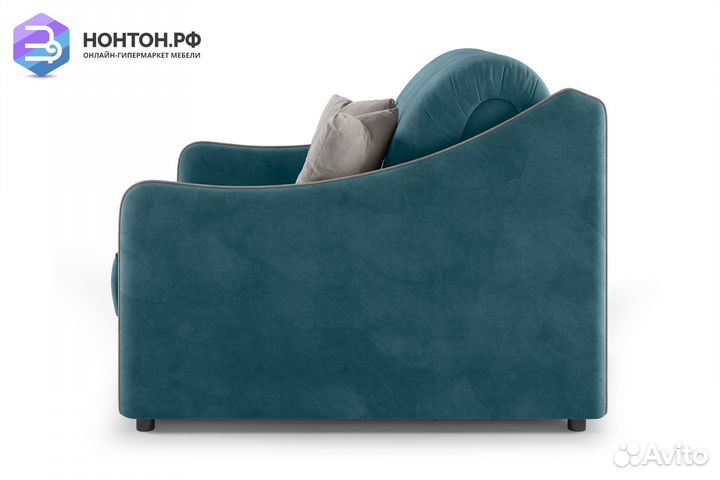 Кресло аккордеон Эско синее / серо-бежевое