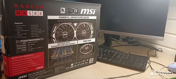 Видеокарта rx580 8gb msi