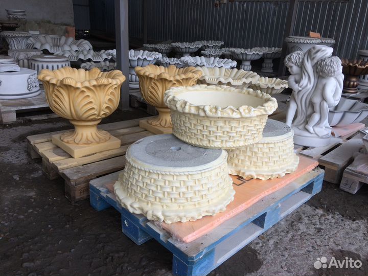 Вазон для цветов из бетона