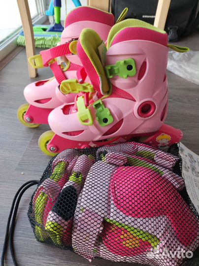 Роликовые коньки Oxelo раздвижные с защитой 29-31